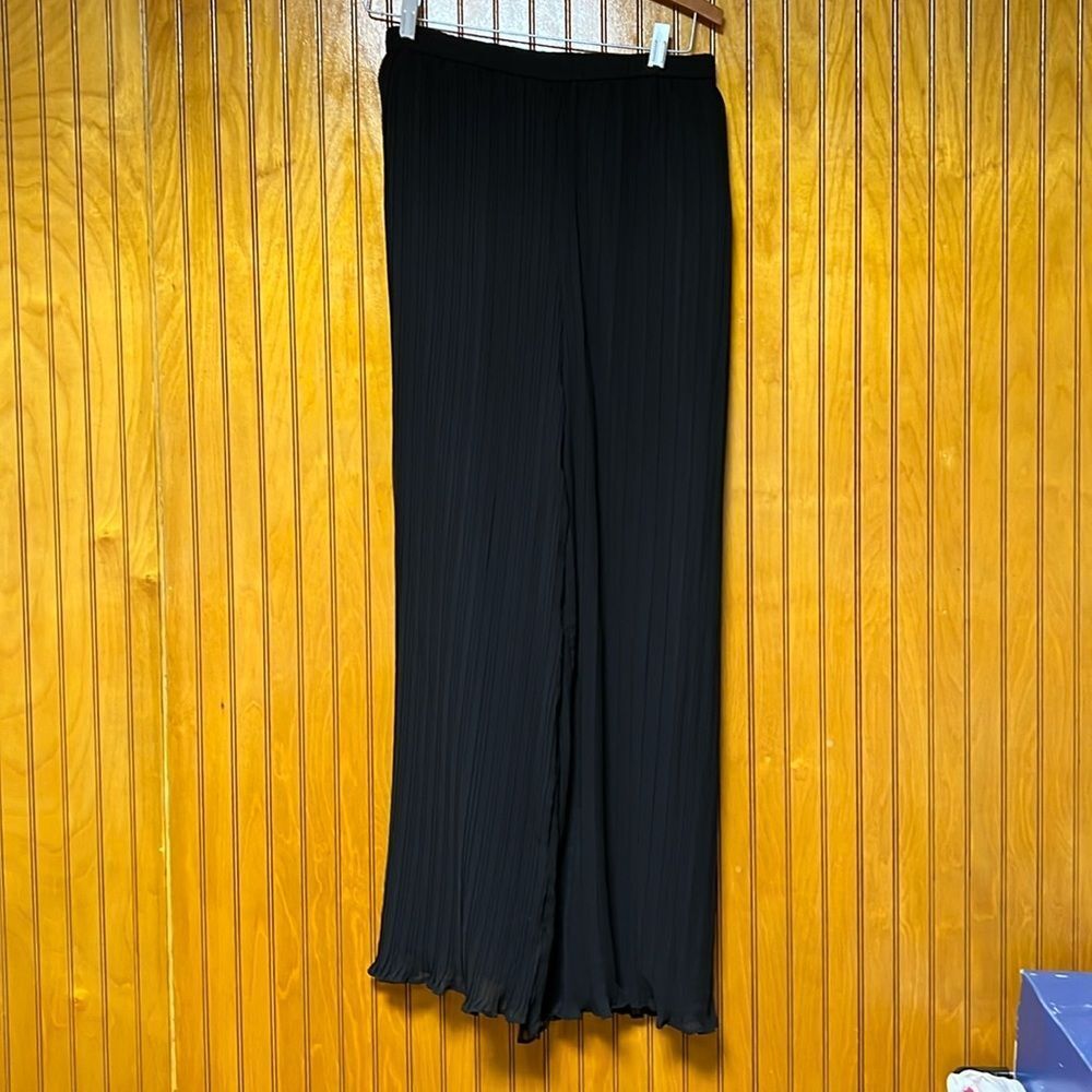 Blair Black sheer lined  Dress Pants Elastic Waist size small